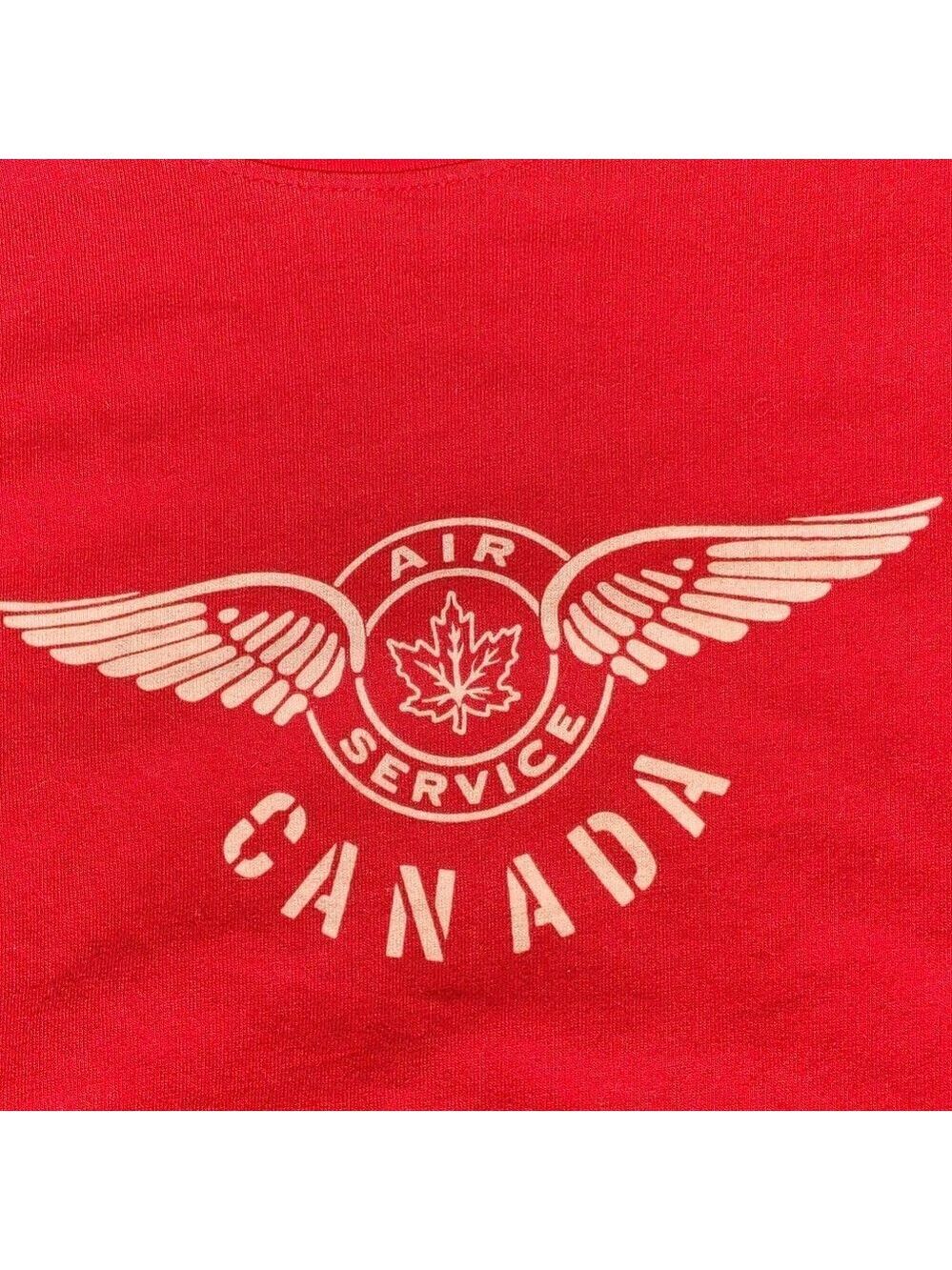 RED CANOE AIR SERVICE CANADA T-Shirt Men's Small RED 🍁
